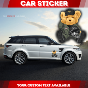 Aviator Teddy Car Sticker